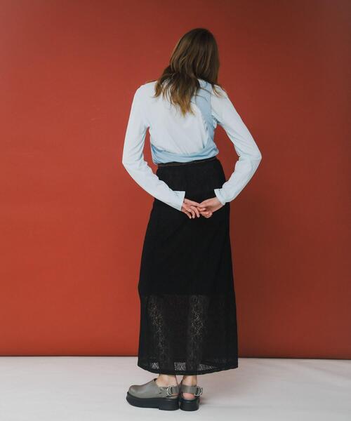 LAATO(ラート)の「layered long set tee(Tシャツ/カットソー・レディース・ライトカーキ/ブラック/ライトブルー・FREE)」の22枚目の写真