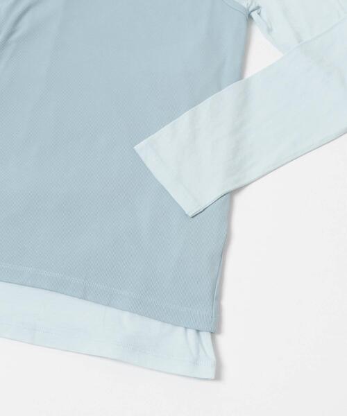 LAATO(ラート)の「layered long set tee(Tシャツ/カットソー・レディース・ライトカーキ/ブラック/ライトブルー・FREE)」の21枚目の写真