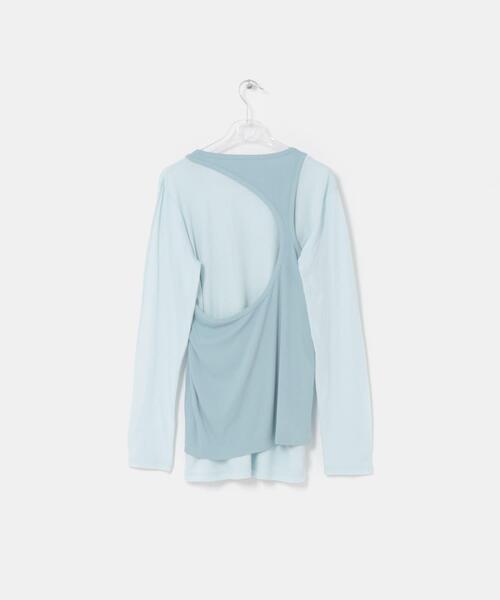 LAATO(ラート)の「layered long set tee(Tシャツ/カットソー・レディース・ライトカーキ/ブラック/ライトブルー・FREE)」の22枚目の写真