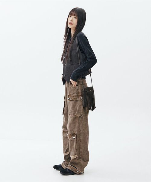 MUSINSA STANDARD WOMAN（ムシンサスタンダードウーマン）の「ウィメンズエッセンシャルラウンドネックカーディガン[ブラック]（カーディガン/ボレロ・レディース・その他・LARGE/MEDIUM/SMALL/X-SMALL）」の6枚目の写真