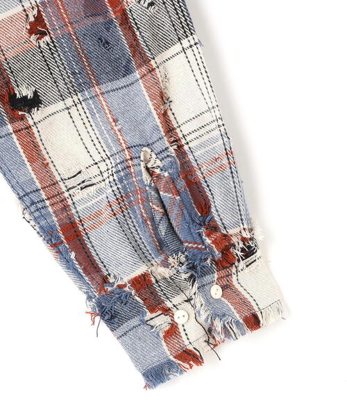 DANKE SCHON(ダンケシェーン)の「DankeSchon/ダンケシェーン/DAMAGE CAMO CHECK L/S SHIRTS(シャツ/ブラウス・レディース・ブルー/モスグリーン・L/M)」の13枚目の写真