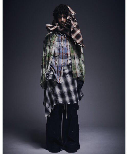 DANKE SCHON(ダンケシェーン)の「DankeSchon/ダンケシェーン/DAMAGE CAMO CHECK L/S SHIRTS(シャツ/ブラウス・レディース・ブルー/モスグリーン・L/M)」の20枚目の写真