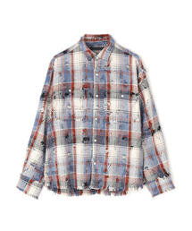 DANKE SCHON | DankeSchon/ダンケシェーン/DAMAGE CAMO CHECK L/S SHIRTS(シャツ/ブラウス)