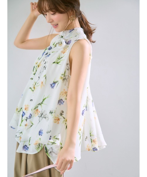 FRAY I.D(フレイアイディー)の「リボンタイホルターブラウス(シャツ/ブラウス・レディース・アイボリー/ブラック/その他/ピンク・F)」の1枚目の写真