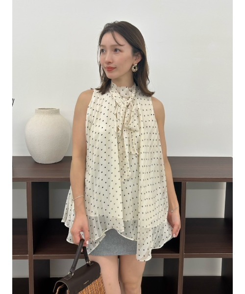 FRAY I.D(フレイアイディー)の「リボンタイホルターブラウス(シャツ/ブラウス・レディース・アイボリー/ブラック/その他/ピンク・F)」の5枚目の写真