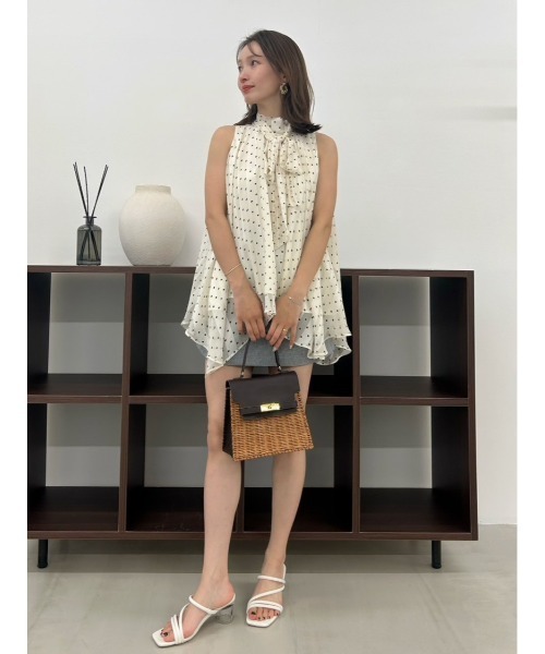 FRAY I.D(フレイアイディー)の「リボンタイホルターブラウス(シャツ/ブラウス・レディース・アイボリー/ブラック/その他/ピンク・F)」の6枚目の写真