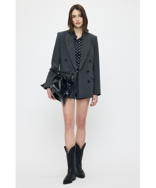 MOUSSY(マウジー)の「【26年SS新作】【セットアップ対応】TUCK ショーツ(その他パンツ・レディース・ネイビー/ライトベージュ/チャコールグレー・2/1)」の5枚目の写真