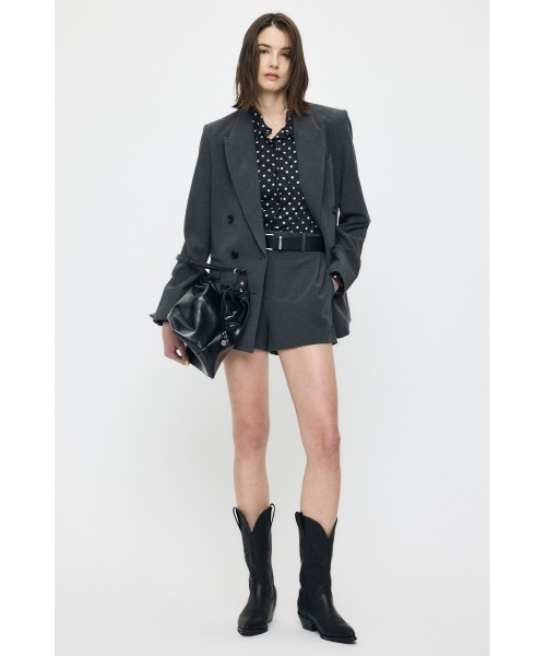 MOUSSY(マウジー)の「【26年SS新作】【セットアップ対応】TUCK ショーツ(その他パンツ・レディース・ネイビー/ライトベージュ/チャコールグレー・2/1)」の6枚目の写真