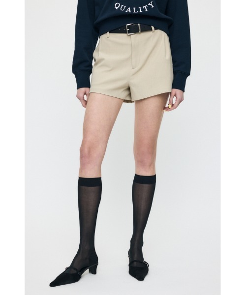 MOUSSY(マウジー)の「【26年SS新作】【セットアップ対応】TUCK ショーツ(その他パンツ・レディース・ネイビー/ライトベージュ/チャコールグレー・2/1)」の14枚目の写真