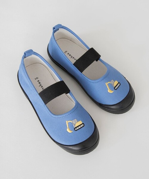 BRANSHES（ブランシェス）の「ワンポイント刺しゅう上履き（スリッポン・キッズ・ピンク/ブルー/ラベンダー/ブラック・16.0cm/15.0cm/19.0cm/18.0cm/17.0cm）」の2枚目の写真