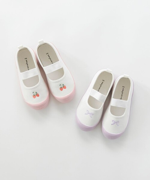 BRANSHES（ブランシェス）の「ワンポイント刺しゅう上履き（スリッポン・キッズ・ピンク/ブルー/ラベンダー/ブラック・16.0cm/15.0cm/19.0cm/18.0cm/17.0cm）」の16枚目の写真