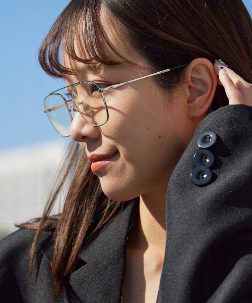 AIM（エイム）の「aim/エイム  ssallai メガネ ダブルブリッジシェイプ クリアレンズ ボストングラス 2026年春夏（メガネ・レディース・シルバー・FREE）」の7枚目の写真