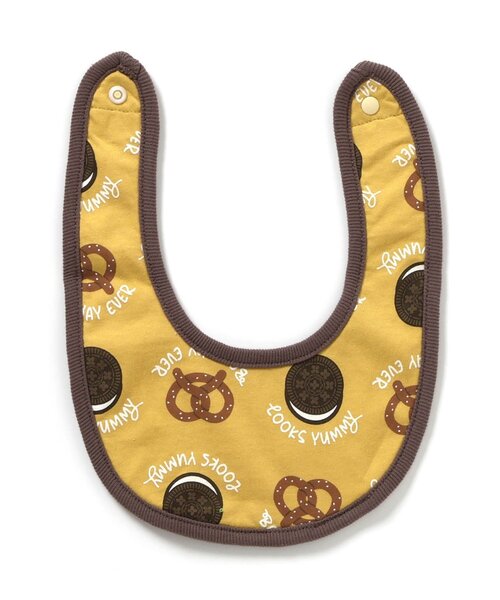 BREEZE（ブリーズ）の「リバーシブルスタイ　マイファーストブリーズ（スタイ/よだれかけ・キッズ・クリーム/アイボリー/チャコール/ミント/オレンジ/イエロー/キャメル/レインボー/レッド・80）」の5枚目の写真