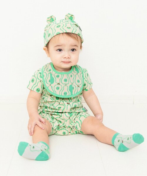 BREEZE（ブリーズ）の「リバーシブルスタイ　マイファーストブリーズ（スタイ/よだれかけ・キッズ・クリーム/アイボリー/チャコール/ミント/オレンジ/イエロー/キャメル/レインボー/レッド・80）」の11枚目の写真