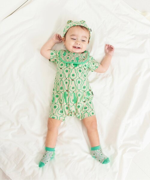 BREEZE（ブリーズ）の「リバーシブルスタイ　マイファーストブリーズ（スタイ/よだれかけ・キッズ・クリーム/アイボリー/チャコール/ミント/オレンジ/イエロー/キャメル/レインボー/レッド・80）」の12枚目の写真