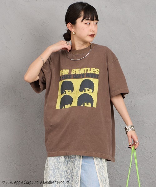 GOOD ROCK SPEED（グッドロックスピード）の「[GOOD ROCK SPEED/グッドロックスピード] 別注 THE BEATLES ロックプリントTシャツ(A Hard Day's Night)（Tシャツ/カットソー・レディース・ブラウン・M/L/XL）」の10枚目の写真