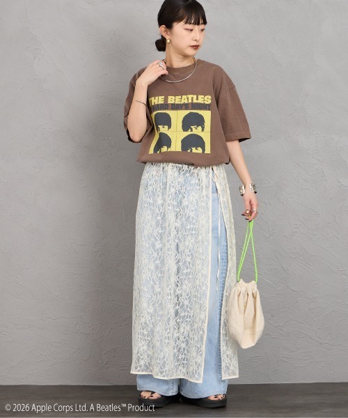 GOOD ROCK SPEED（グッドロックスピード）の「[GOOD ROCK SPEED/グッドロックスピード] 別注 THE BEATLES ロックプリントTシャツ(A Hard Day's Night)（Tシャツ/カットソー・レディース・ブラウン・M/L/XL）」の3枚目の写真