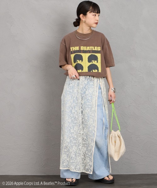 GOOD ROCK SPEED（グッドロックスピード）の「[GOOD ROCK SPEED/グッドロックスピード] 別注 THE BEATLES ロックプリントTシャツ(A Hard Day's Night)（Tシャツ/カットソー・レディース・ブラウン・M/L/XL）」の8枚目の写真