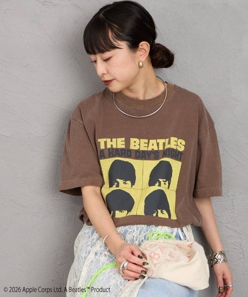 GOOD ROCK SPEED（グッドロックスピード）の「[GOOD ROCK SPEED/グッドロックスピード] 別注 THE BEATLES ロックプリントTシャツ(A Hard Day's Night)（Tシャツ/カットソー・レディース・ブラウン・M/L/XL）」の5枚目の写真