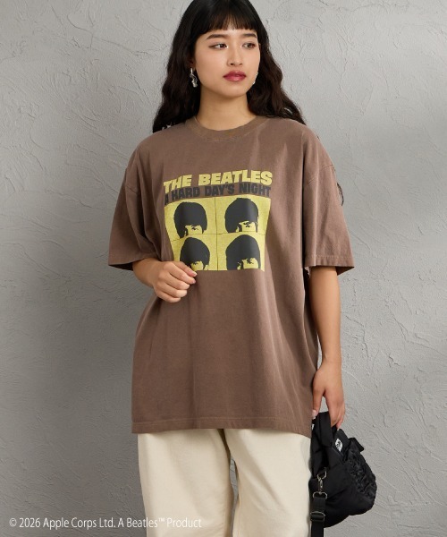 GOOD ROCK SPEED（グッドロックスピード）の「[GOOD ROCK SPEED/グッドロックスピード] 別注 THE BEATLES ロックプリントTシャツ(A Hard Day's Night)【追加】（Tシャツ/カットソー・レディース・ブラウン・M/L/XL）」の17枚目の写真