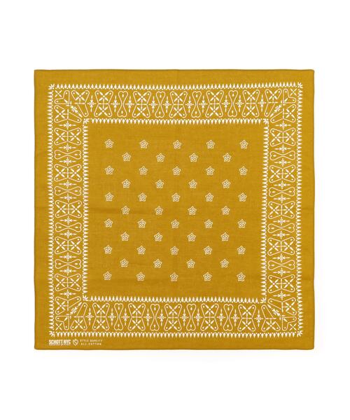 schott（ショット）の「Schott/ショット/BANDANA REBEL STAR/バンダナ レベルスター（バンダナ/スカーフ・メンズ・マスタード/ブラック・F）」の2枚目の写真