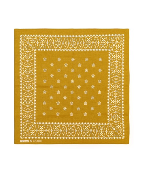 schott(ショット)の「Schott/ショット/BANDANA REBEL STAR/バンダナ レベルスター(バンダナ/スカーフ・メンズ・マスタード/ブラック・F)」の2枚目の写真