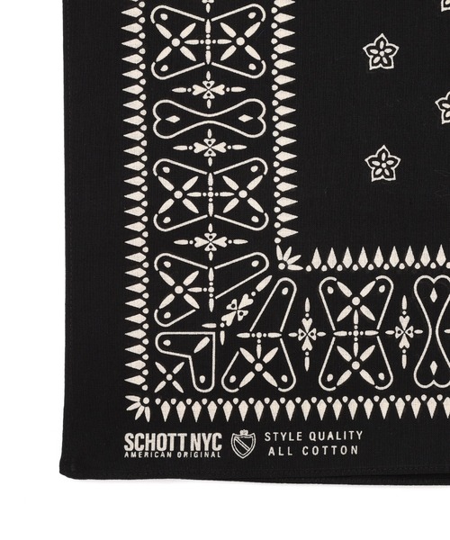 schott(ショット)の「Schott/ショット/BANDANA REBEL STAR/バンダナ レベルスター(バンダナ/スカーフ・メンズ・マスタード/ブラック・F)」の3枚目の写真