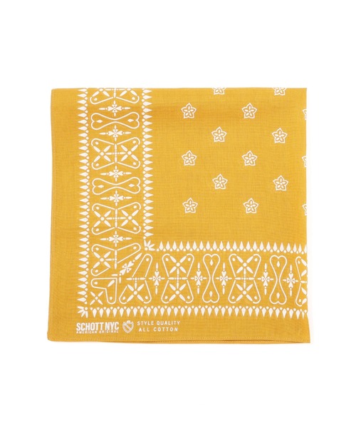 schott(ショット)の「Schott/ショット/BANDANA REBEL STAR/バンダナ レベルスター(バンダナ/スカーフ・メンズ・マスタード/ブラック・F)」の11枚目の写真