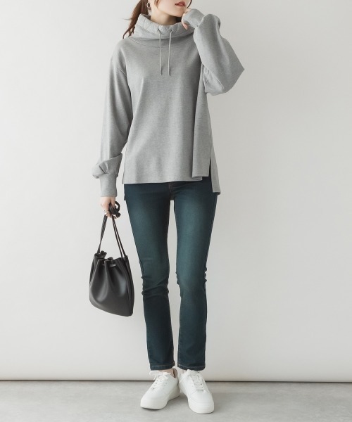 aity(アイティ)の「M-4L 紐付きゴムウエスト スキニーデニムパンツ(デニムパンツ・レディース・ネイビー/ブルー/ワンウォッシュ・3L/LL/L/M/4L)」の13枚目の写真