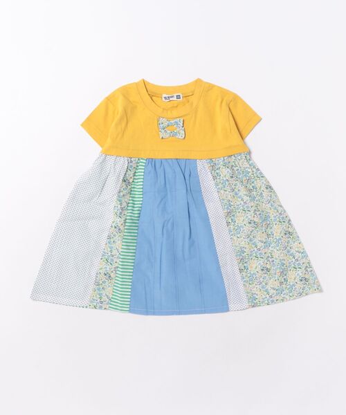 RAGMART(ラグマート)の「パッチワークチュニック(チュニック・キッズ・グレー/イエロー・130cm/120cm/110cm/100cm)」の1枚目の写真