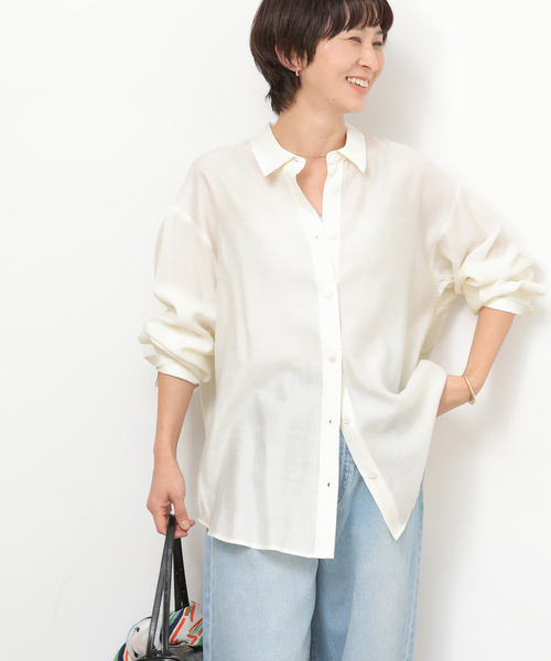 JOURNAL STANDARD relume(ジャーナルスタンダード レリューム)の「ライトストライプシャツ(シャツ/ブラウス・レディース・ホワイト/ピンク系その他/ブルー・FREE)」の7枚目の写真