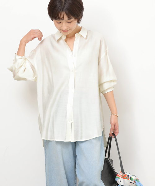 JOURNAL STANDARD relume(ジャーナルスタンダード レリューム)の「ライトストライプシャツ(シャツ/ブラウス・レディース・ホワイト/ピンク系その他/ブルー・FREE)」の9枚目の写真