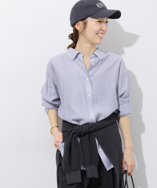 JOURNAL STANDARD relume(ジャーナルスタンダード レリューム)の「ライトストライプシャツ(シャツ/ブラウス・レディース・ホワイト/ピンク系その他/ブルー・FREE)」の15枚目の写真