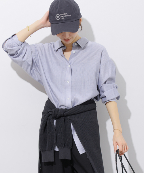 JOURNAL STANDARD relume(ジャーナルスタンダード レリューム)の「ライトストライプシャツ(シャツ/ブラウス・レディース・ホワイト/ピンク系その他/ブルー・FREE)」の16枚目の写真