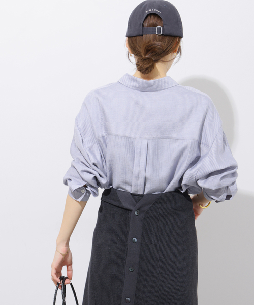 JOURNAL STANDARD relume(ジャーナルスタンダード レリューム)の「ライトストライプシャツ(シャツ/ブラウス・レディース・ホワイト/ピンク系その他/ブルー・FREE)」の18枚目の写真
