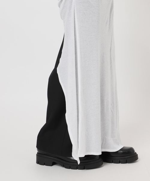 JOURNAL STANDARD（ジャーナルスタンダード）の「別注【Ayumi.Hamamoto×JOURNALSTANDARD】Draping Sheer Dress（ワンピース・レディース・チャコールグレー/ホワイト・FREE）」の14枚目の写真