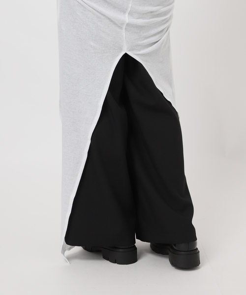 JOURNAL STANDARD（ジャーナルスタンダード）の「別注【Ayumi.Hamamoto×JOURNALSTANDARD】Draping Sheer Dress（ワンピース・レディース・チャコールグレー/ホワイト・FREE）」の15枚目の写真