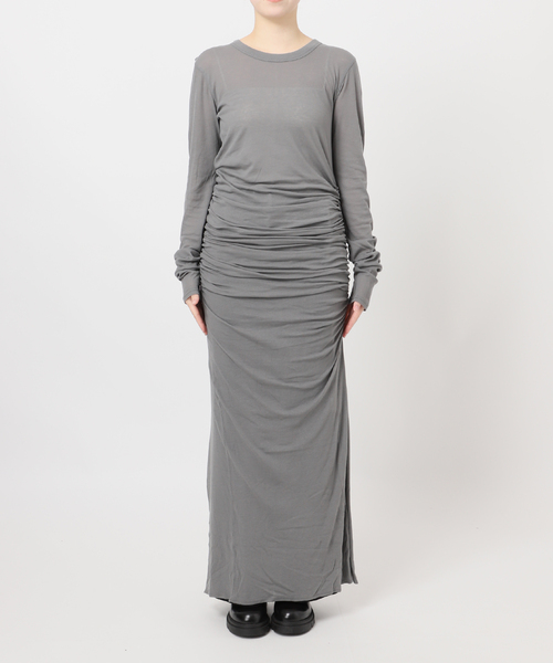 JOURNAL STANDARD（ジャーナルスタンダード）の「別注【Ayumi.Hamamoto×JOURNALSTANDARD】Draping Sheer Dress（ワンピース・レディース・チャコールグレー/ホワイト・FREE）」の21枚目の写真