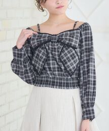 パイピングリボンチェックBL