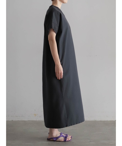コットンポリニットコンビ Vネックワンピース | NOMBRE IMPAIR