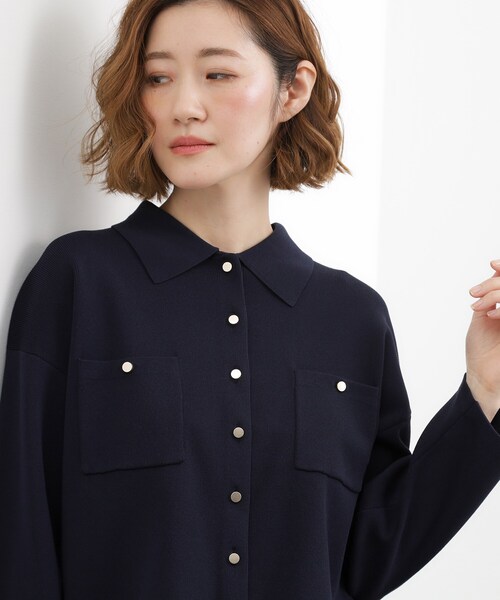 grove(グローブ)の「高評価!一枚でも羽織でも、大人のTOPS風カーディガン(カーディガン/ボレロ・レディース・ライトグレー系9/ネイビー/ダークグリーン/ブラック系4/オフホワイト・02/03/04)」の21枚目の写真