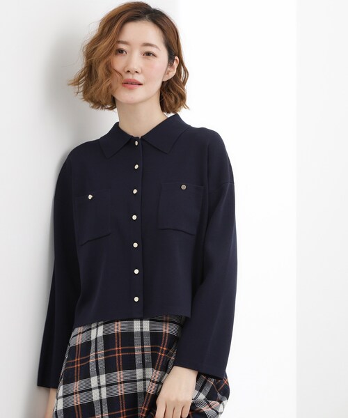 grove(グローブ)の「高評価!一枚でも羽織でも、大人のTOPS風カーディガン(カーディガン/ボレロ・レディース・ライトグレー系9/ネイビー/ダークグリーン/ブラック系4/オフホワイト・02/03/04)」の20枚目の写真