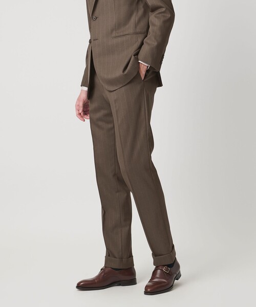 UNITED ARROWS(ユナイテッドアローズ)の「Vitale Barberis Canonico シャドーストライプ シングル 3ボタン スーツ MC―MODEL 撥水(セットアップ・メンズ・モカ・46/48)」の3枚目の写真