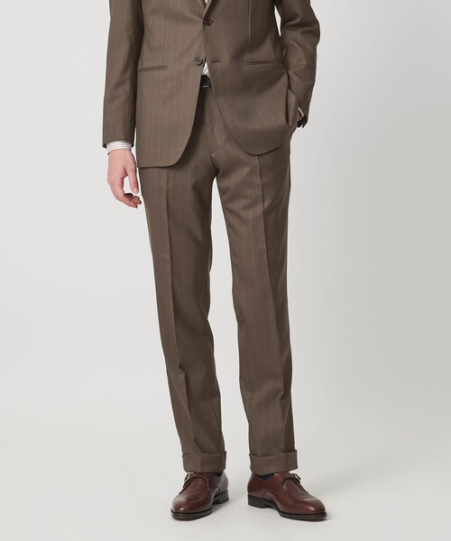 UNITED ARROWS(ユナイテッドアローズ)の「Vitale Barberis Canonico シャドーストライプ シングル 3ボタン スーツ MC―MODEL 撥水(セットアップ・メンズ・モカ・46/48)」の4枚目の写真
