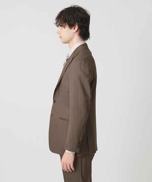 UNITED ARROWS(ユナイテッドアローズ)の「Vitale Barberis Canonico シャドーストライプ シングル 3ボタン スーツ MC―MODEL 撥水(セットアップ・メンズ・モカ・46/48)」の6枚目の写真