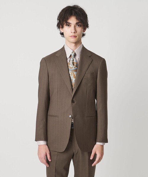 UNITED ARROWS(ユナイテッドアローズ)の「Vitale Barberis Canonico シャドーストライプ シングル 3ボタン スーツ MC―MODEL 撥水(セットアップ・メンズ・モカ・46/48)」の7枚目の写真