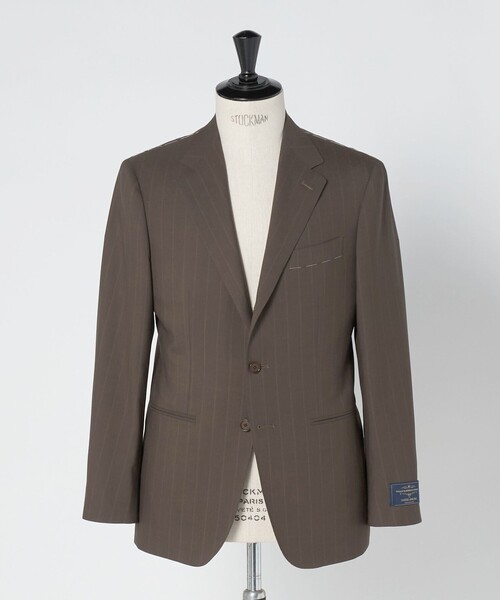 UNITED ARROWS(ユナイテッドアローズ)の「Vitale Barberis Canonico シャドーストライプ シングル 3ボタン スーツ MC―MODEL 撥水(セットアップ・メンズ・モカ・46/48)」の12枚目の写真
