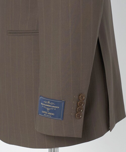 UNITED ARROWS(ユナイテッドアローズ)の「Vitale Barberis Canonico シャドーストライプ シングル 3ボタン スーツ MC―MODEL 撥水(セットアップ・メンズ・モカ・46/48)」の15枚目の写真