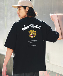 WILD THINGS（ワイルドシングス）の「限定展開 WILD THINGS×FREAK'S STORE ワイルドシングス 別注 ビッグシルエット タイガーモチーフ バック刺繍 ワッペン Tシャツ（Tシャツ/カットソー）」