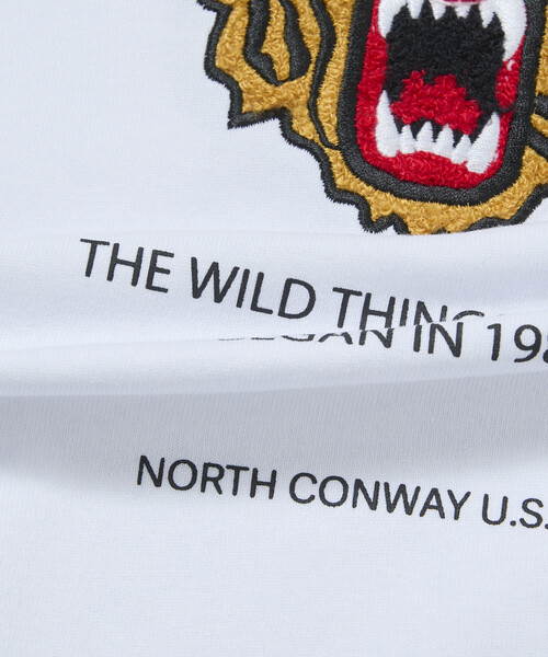 FREAK'S STORE(フリークスストア)の「限定展開 WILD THINGS×FREAK'S STORE ワイルドシングス 別注 ビッグシルエット タイガーモチーフ バック刺繍 ワッペン Tシャツ(Tシャツ/カットソー・メンズ・杢グレー/ホワイト/ブラウン/ブラック/グレイッシュベージュ/ピンク・SMALL/LARGE/MEDIUM)」の11枚目の写真